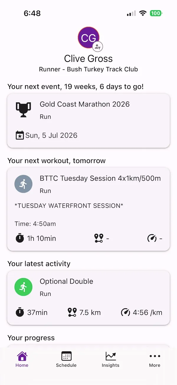 Upcoming Event in Chiron Beta - Gold Coast Marathon