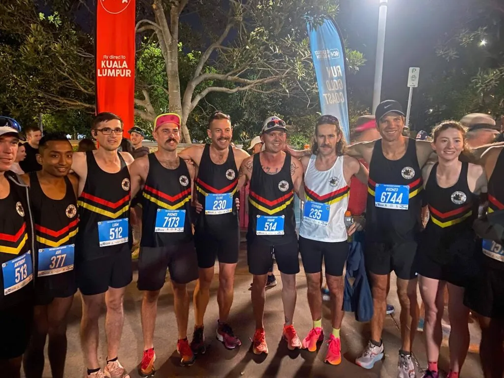 Runners at Gold Coast Marathon 2023 start line ready to race