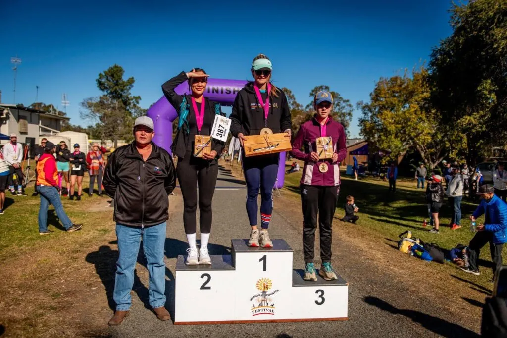 Wondai Country Running Festival 2024 Parkside 10km women&#x27;s podium